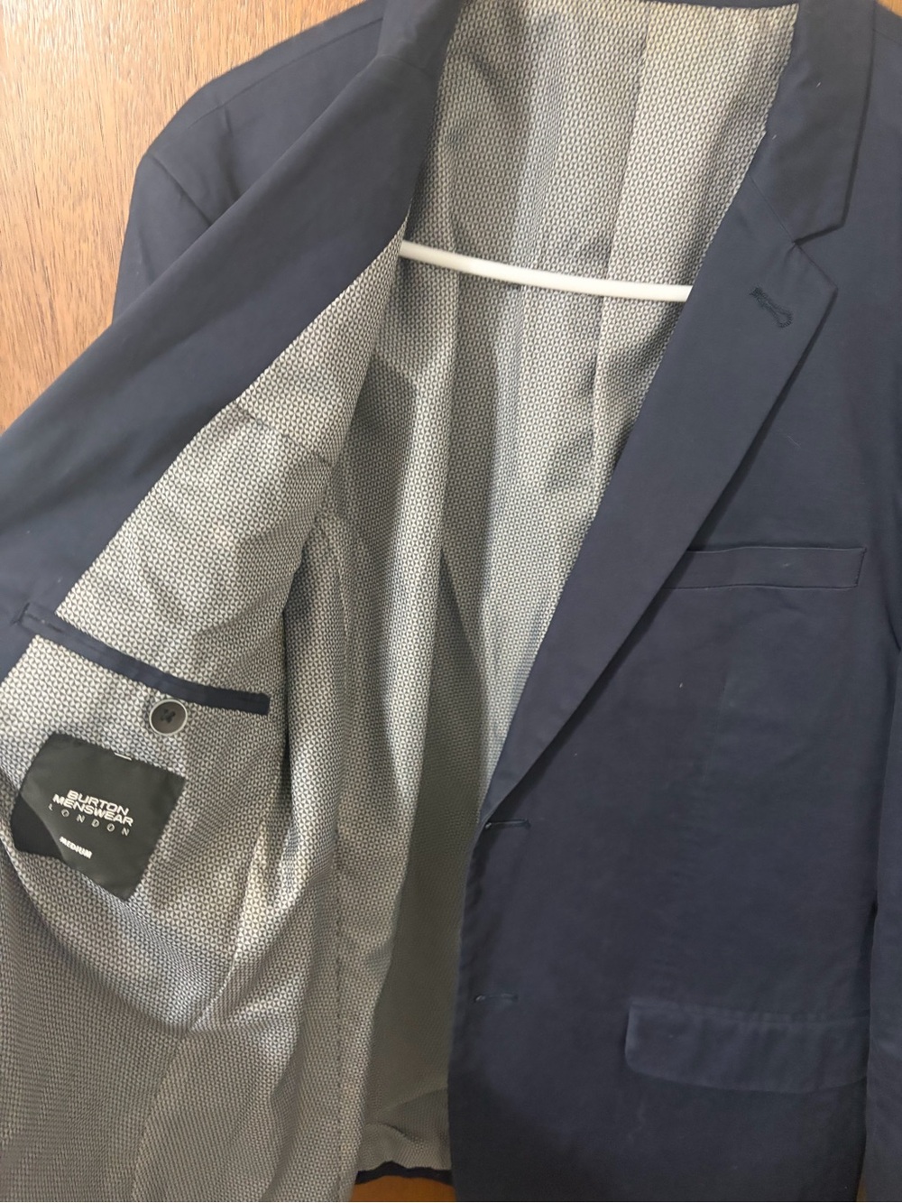 Burton Dark Navy Single-Breasted Blazer/sports coat - Picture 3 of 5